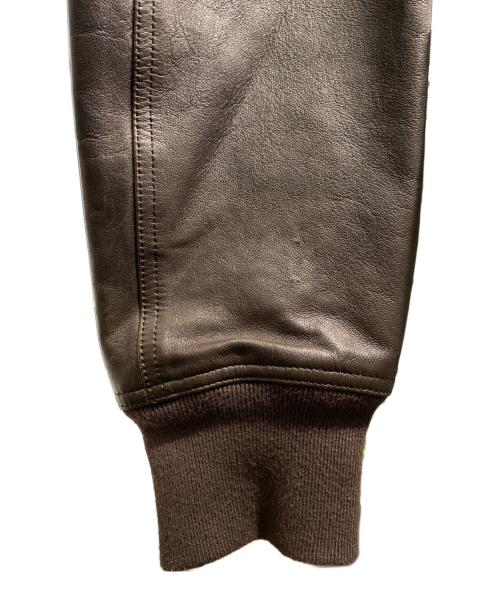 UNDERCOVER（アンダーカバー）UNDERCOVER (アンダーカバー) 20SS ×CINDY SHERMAN Leather Jacket（シンディ・シャーマンレザージャケット） ブラウン サイズ:3の古着・服飾アイテム