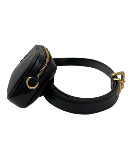 MIU MIU（ミュウミュウ）MIU MIU (ミュウミュウ) ロゴベルトバッグ ブラックの古着・服飾アイテム