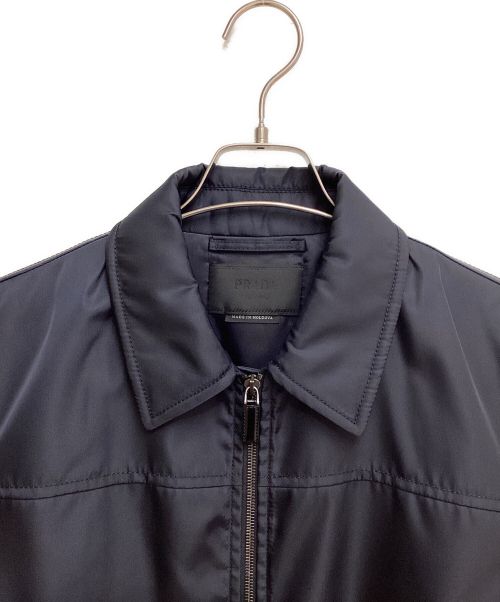 PRADA（プラダ）PRADA (プラダ) Zip up nylon jacket (ジップアップナイロンジャケット) ネイビー サイズ:46の古着・服飾アイテム