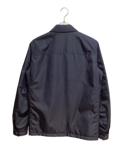 PRADA（プラダ）PRADA (プラダ) Zip up nylon jacket (ジップアップナイロンジャケット) ネイビー サイズ:46の古着・服飾アイテム