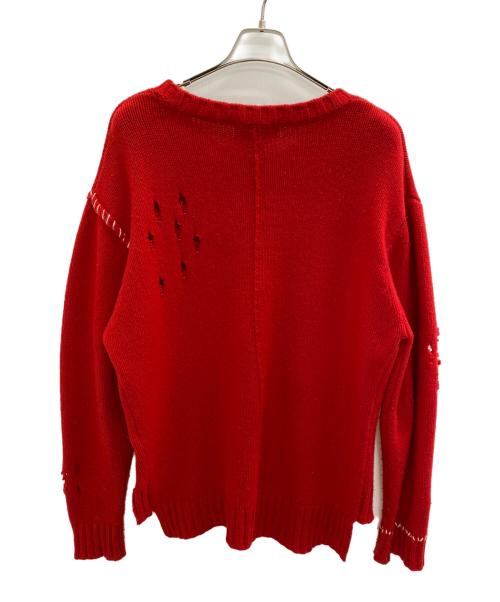 AMBUSH（アンブッシュ）AMBUSH (アンブッシュ) クラッシュステッチオーバーサイズニット レッド サイズ:2の古着・服飾アイテム