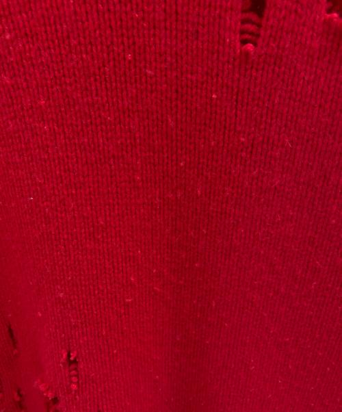 AMBUSH（アンブッシュ）AMBUSH (アンブッシュ) クラッシュステッチオーバーサイズニット レッド サイズ:2の古着・服飾アイテム