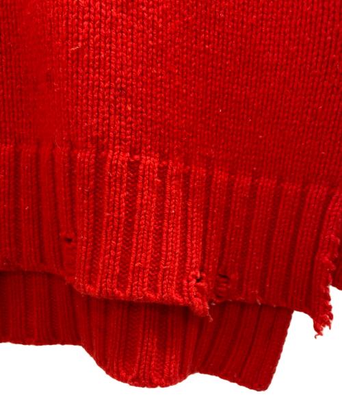 AMBUSH（アンブッシュ）AMBUSH (アンブッシュ) クラッシュステッチオーバーサイズニット レッド サイズ:2の古着・服飾アイテム