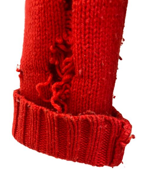 AMBUSH（アンブッシュ）AMBUSH (アンブッシュ) クラッシュステッチオーバーサイズニット レッド サイズ:2の古着・服飾アイテム