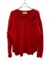 AMBUSH（アンブッシュ）の古着「クラッシュステッチオーバーサイズニット」｜レッド