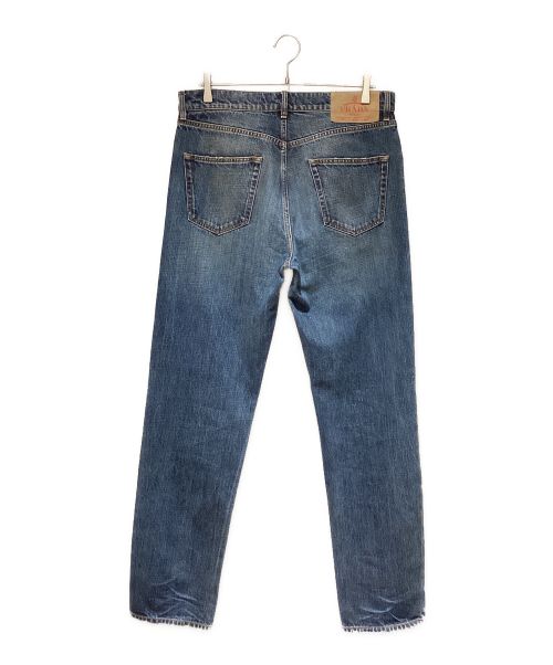 PRADA（プラダ）PRADA (プラダ) 5 pocket washed denim（5ポケットウォッシュドデニム ） ブルー サイズ:32の古着・服飾アイテム