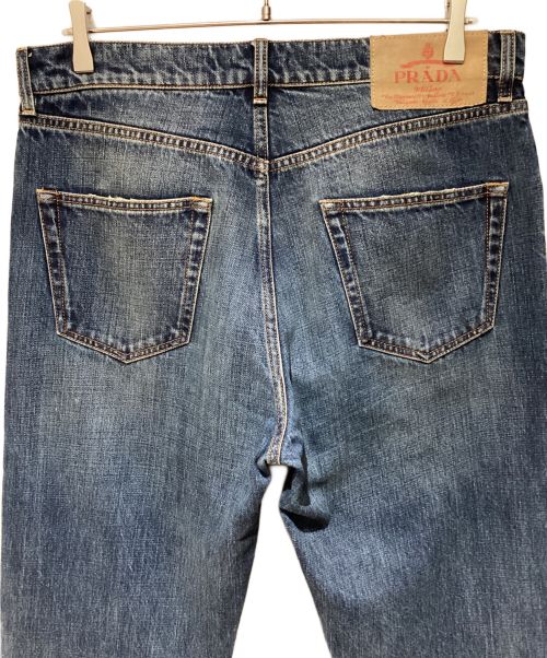 PRADA（プラダ）PRADA (プラダ) 5 pocket washed denim（5ポケットウォッシュドデニム ） ブルー サイズ:32の古着・服飾アイテム