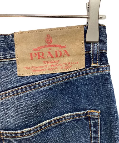 PRADA（プラダ）PRADA (プラダ) 5 pocket washed denim（5ポケットウォッシュドデニム ） ブルー サイズ:32の古着・服飾アイテム