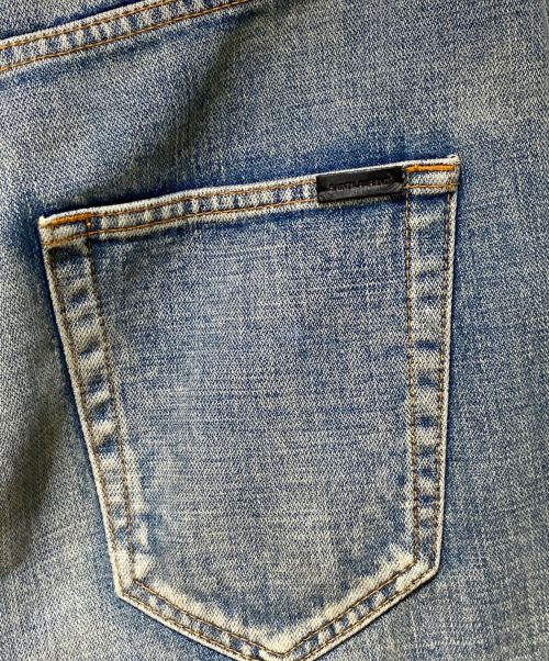 Saint Laurent Paris（サンローランパリ）Saint Laurent Paris (サンローランパリ) ハイウエストワイドレッグデニムパンツ インディゴ サイズ:28の古着・服飾アイテム