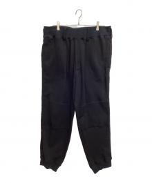 Yohji Yamamoto pour homme（ヨウジヤマモト プールオム）の古着「COTTON/LYOCELL FLEECE HEM RIB PANTS」｜ブラック