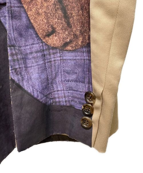 COMME des GARCONS HOMME PLUS（コムデギャルソンオムプリュス）COMME des GARCONS HOMME PLUS (コムデギャルソンオムプリュス) 24SS sleeveless blazer（トロンプルイユ PM J024 ベージュ ノースリーブ ブレザー） カーキ サイズ:Mの古着・服飾アイテム
