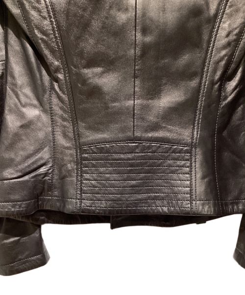 ALEXANDER McQUEEN（アレキサンダーマックイーン）ALEXANDER McQUEEN (アレキサンダーマックイーン) Leather jacket（レザージャケット） ブラック サイズ:36の古着・服飾アイテム