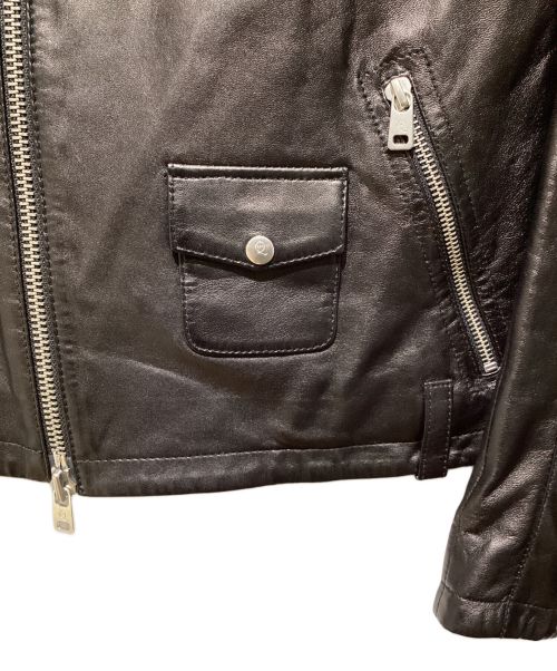 ALEXANDER McQUEEN（アレキサンダーマックイーン）ALEXANDER McQUEEN (アレキサンダーマックイーン) Leather jacket（レザージャケット） ブラック サイズ:36の古着・服飾アイテム