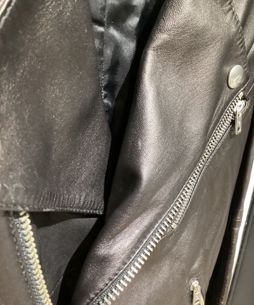 ALEXANDER McQUEEN（アレキサンダーマックイーン）ALEXANDER McQUEEN (アレキサンダーマックイーン) Leather jacket（レザージャケット） ブラック サイズ:36の古着・服飾アイテム