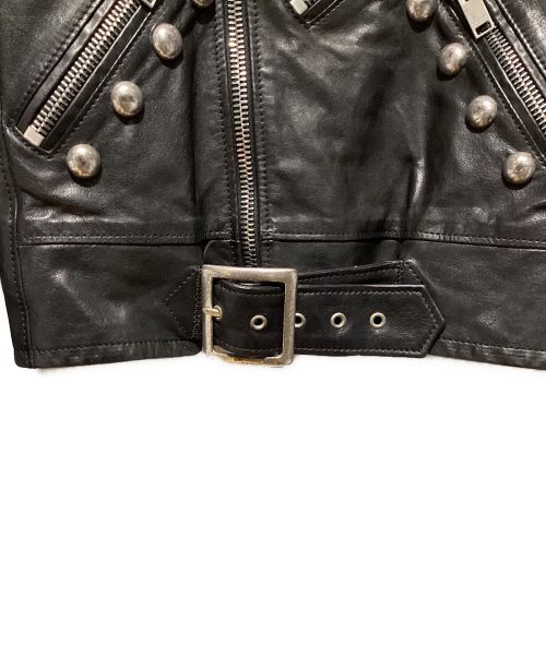 Saint Laurent Paris（サンローランパリ）Saint Laurent Paris (サンローランパリ) SAINT LAURENT PARIS（サンローランパリ）14SS スタッズレザーライダースブルゾンF34 ブラック サイズ:34の古着・服飾アイテム
