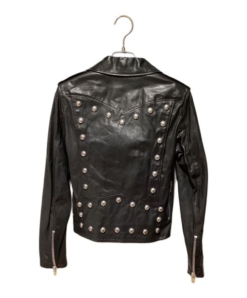 Saint Laurent Paris（サンローランパリ）Saint Laurent Paris (サンローランパリ) SAINT LAURENT PARIS（サンローランパリ）14SS スタッズレザーライダースブルゾンF34 ブラック サイズ:34の古着・服飾アイテム