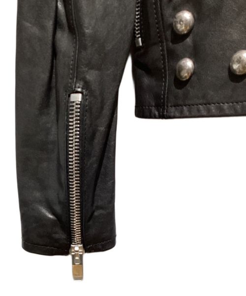 Saint Laurent Paris（サンローランパリ）Saint Laurent Paris (サンローランパリ) SAINT LAURENT PARIS（サンローランパリ）14SS スタッズレザーライダースブルゾンF34 ブラック サイズ:34の古着・服飾アイテム