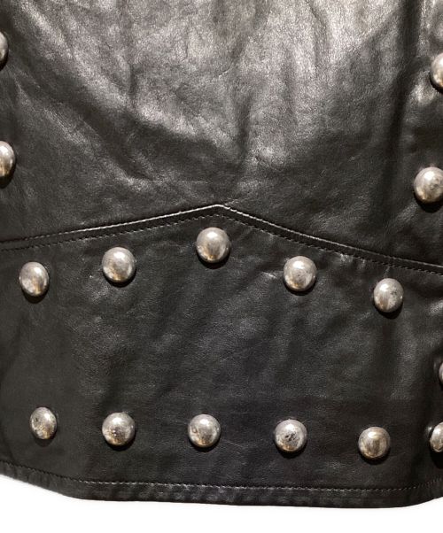 Saint Laurent Paris（サンローランパリ）Saint Laurent Paris (サンローランパリ) SAINT LAURENT PARIS（サンローランパリ）14SS スタッズレザーライダースブルゾンF34 ブラック サイズ:34の古着・服飾アイテム