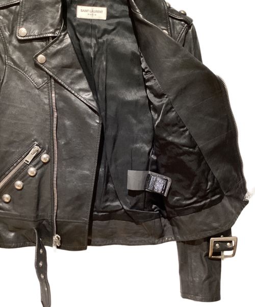 Saint Laurent Paris（サンローランパリ）Saint Laurent Paris (サンローランパリ) SAINT LAURENT PARIS（サンローランパリ）14SS スタッズレザーライダースブルゾンF34 ブラック サイズ:34の古着・服飾アイテム
