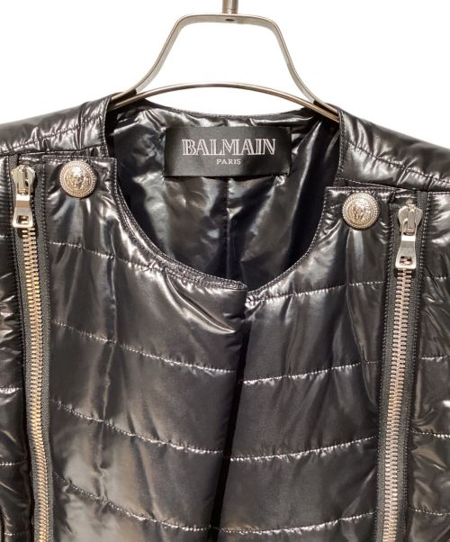BALMAIN（バルマン）BALMAIN (バルマン) ナイロンキルティングジャケット ブラック サイズ:34の古着・服飾アイテム