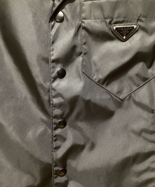 PRADA（プラダ）PRADA (プラダ) 24SS Re-Nylon short sleeve shirt（リナイロン半袖シャツ） ブラック サイズ:XSの古着・服飾アイテム