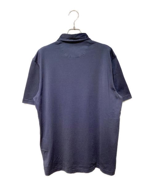 PRADA（プラダ）PRADA (プラダ) トライアングルパッチポロシャツ ネイビー サイズ:Ｌの古着・服飾アイテム