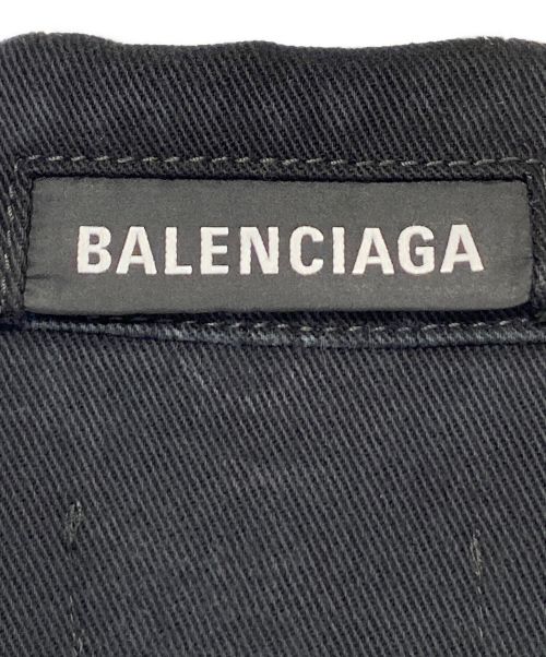 BALENCIAGA（バレンシアガ）BALENCIAGA (バレンシアガ) ダメージ加工デニムジャケット ブラック サイズ:2の古着・服飾アイテム