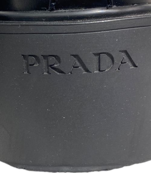 PRADA（プラダ）PRADA (プラダ) ブラッシュドレザーダービーシューズ ブラック サイズ:8の古着・服飾アイテム