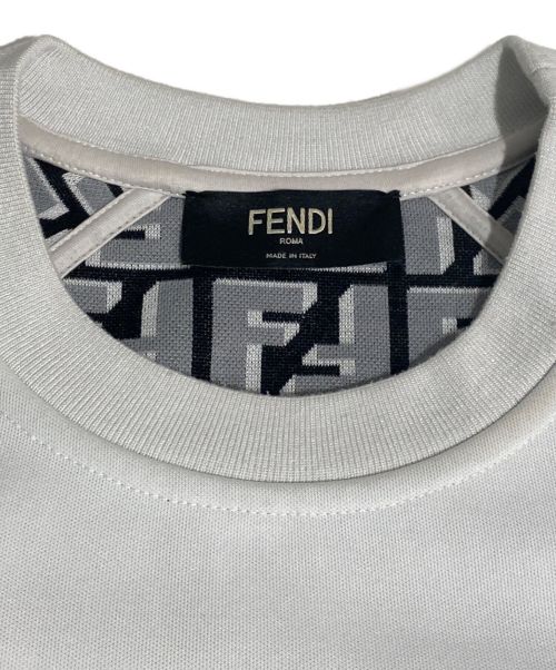 FENDI（フェンディ）FENDI (フェンディ) ロゴスリーブスウェット グレー サイズ:Lの古着・服飾アイテム
