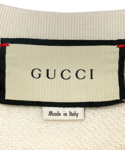 GUCCI（グッチ）GUCCI (グッチ) スウェットロゴトレーナー ベージュ サイズ:Mの古着・服飾アイテム