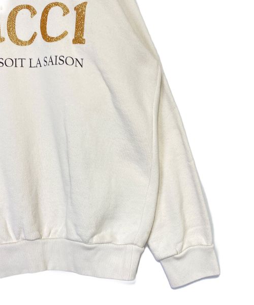 GUCCI（グッチ）GUCCI (グッチ) スウェットロゴトレーナー ベージュ サイズ:Mの古着・服飾アイテム
