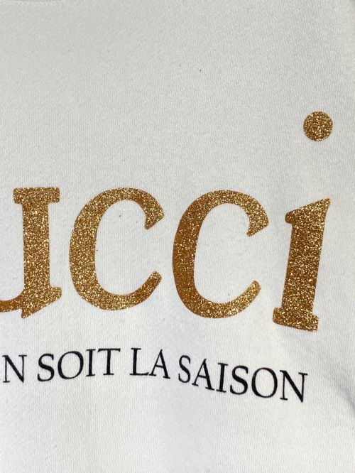 GUCCI（グッチ）GUCCI (グッチ) スウェットロゴトレーナー ベージュ サイズ:Mの古着・服飾アイテム