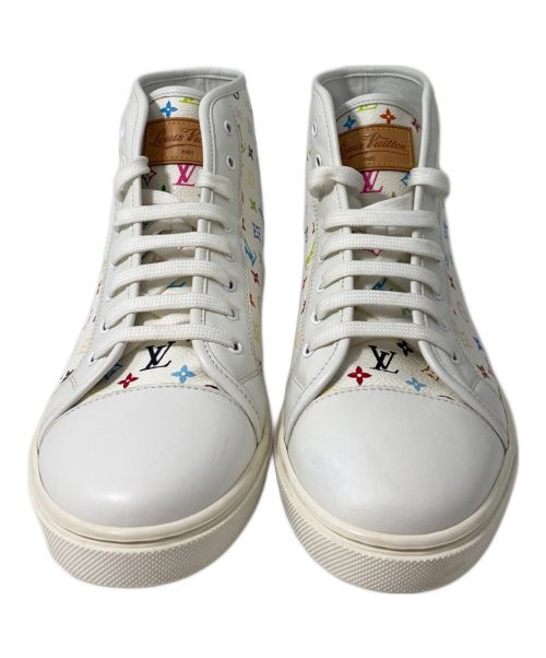 LOUIS VUITTON（ルイ ヴィトン）LOUIS VUITTON (ルイ ヴィトン) モノグラムマルチカラー ハイカットスニーカー ホワイト サイズ:37の古着・服飾アイテム