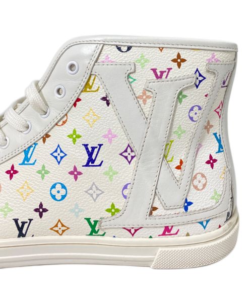 LOUIS VUITTON（ルイ ヴィトン）LOUIS VUITTON (ルイ ヴィトン) モノグラムマルチカラー ハイカットスニーカー ホワイト サイズ:37の古着・服飾アイテム