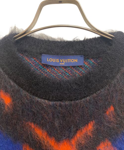 LOUIS VUITTON（ルイ ヴィトン）LOUIS VUITTON (ルイ ヴィトン) バタフライモチーフ モヘア混 ニットセーター ブラック サイズ:Mの古着・服飾アイテム