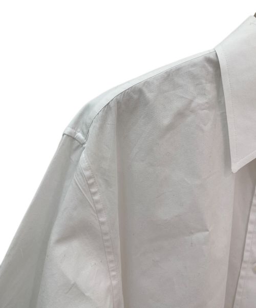 MIU MIU（ミュウミュウ）MIU MIU (ミュウミュウ) ロゴパッチシャツ ホワイト サイズ:38の古着・服飾アイテム