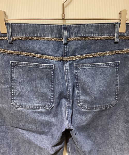 CHANEL（シャネル）CHANEL (シャネル) Silver stitch design half denim pants（シルバーステッチデザインハーフデニムパンツ） ブルー サイズ:36の古着・服飾アイテム