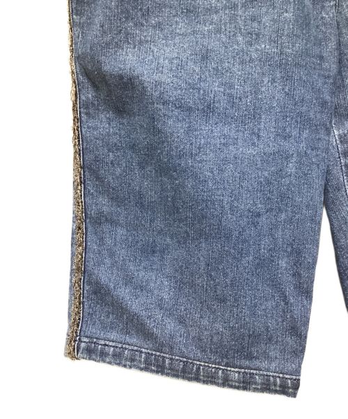 CHANEL（シャネル）CHANEL (シャネル) Silver stitch design half denim pants（シルバーステッチデザインハーフデニムパンツ） ブルー サイズ:36の古着・服飾アイテム