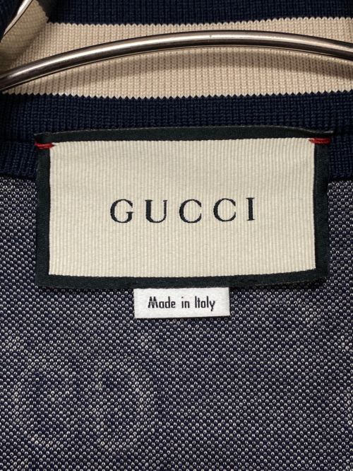 GUCCI（グッチ）GUCCI (グッチ) GG総柄トラックジャケット ネイビー サイズ:Mの古着・服飾アイテム
