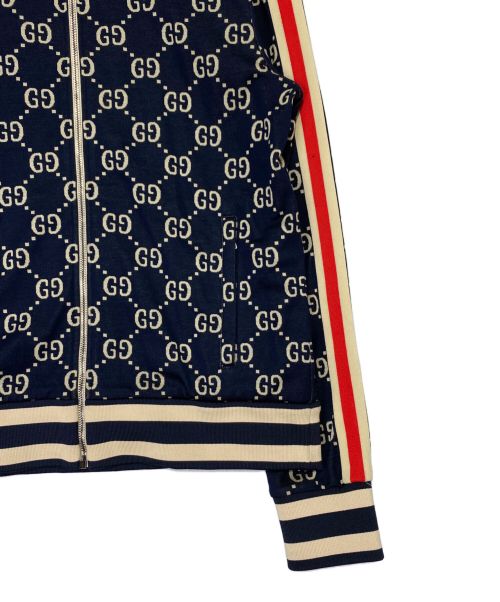 GUCCI（グッチ）GUCCI (グッチ) GG総柄トラックジャケット ネイビー サイズ:Mの古着・服飾アイテム
