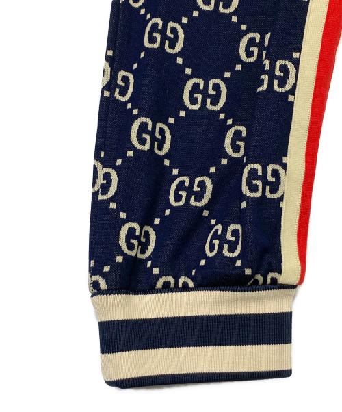 GUCCI（グッチ）GUCCI (グッチ) GG総柄トラックパンツ ネイビー サイズ:XSの古着・服飾アイテム