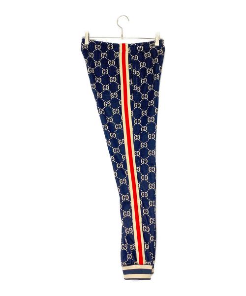 GUCCI（グッチ）GUCCI (グッチ) GG総柄トラックパンツ ネイビー サイズ:XSの古着・服飾アイテム