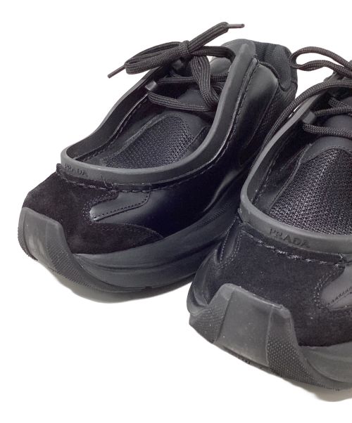 PRADA（プラダ）PRADA (プラダ) system sneaker（システムスニーカー） ブラック サイズ:8の古着・服飾アイテム