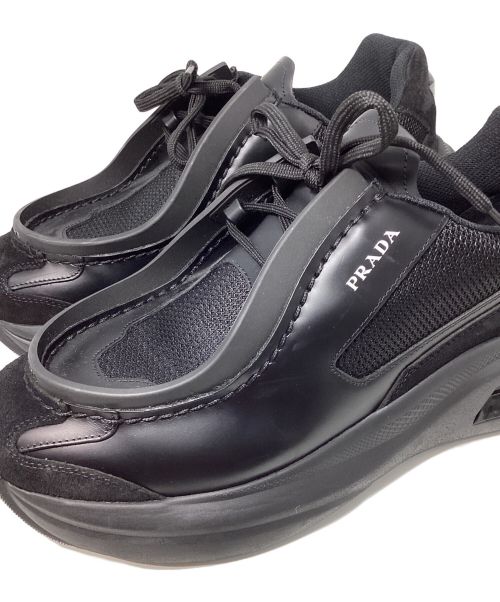 PRADA（プラダ）PRADA (プラダ) system sneaker（システムスニーカー） ブラック サイズ:8の古着・服飾アイテム