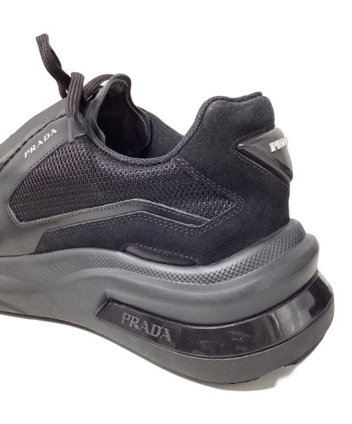PRADA（プラダ）PRADA (プラダ) system sneaker（システムスニーカー） ブラック サイズ:8の古着・服飾アイテム