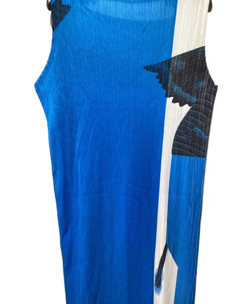 ISSEY MIYAKE（イッセイミヤケ）ISSEY MIYAKE (イッセイミヤケ) Kazumasa NAGAI (カズマサ ナガイ) Pleats One Piece Dress（プリーツワンピース） スカイブルー サイズ:3の古着・服飾アイテム