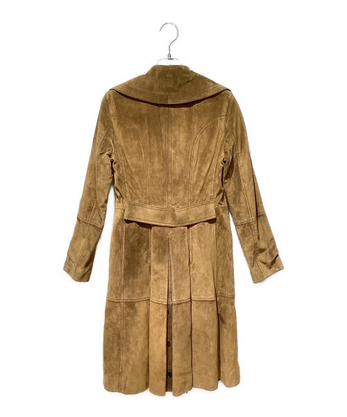 BURBERRY（バーバリー）BURBERRY (バーバリー) Suede Trench Coat（スエードトレンチコート） ブラウン サイズ:36の古着・服飾アイテム