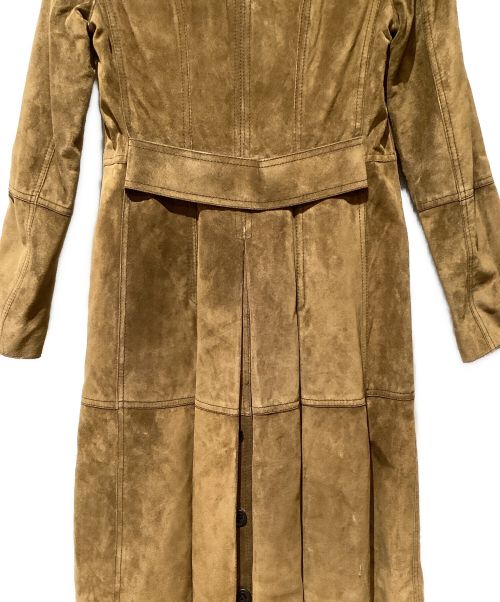 BURBERRY（バーバリー）BURBERRY (バーバリー) Suede Trench Coat（スエードトレンチコート） ブラウン サイズ:36の古着・服飾アイテム