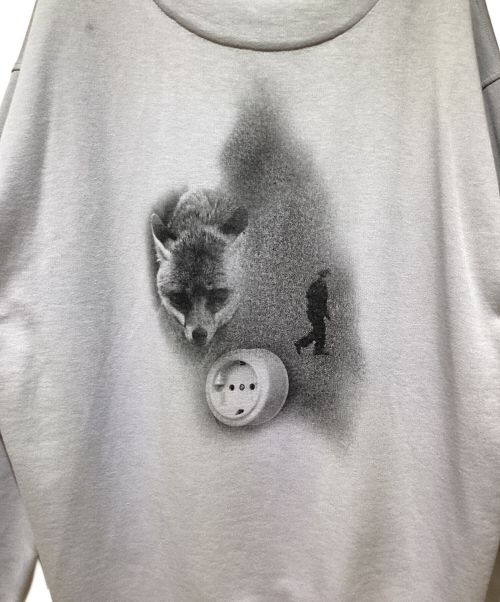 PRADA（プラダ）PRADA (プラダ) 22AW Transfer Print Hoodie（転写プリントフーディー） グレー サイズ:Lの古着・服飾アイテム