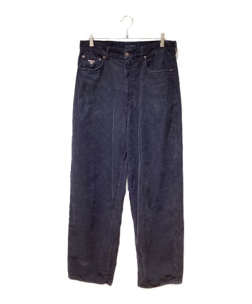 PRADA（プラダ）PRADA (プラダ) 24AW Corduroy baggy jeans（コーデュロイ バギージーンズ） ネイビー サイズ:Sの古着・服飾アイテム